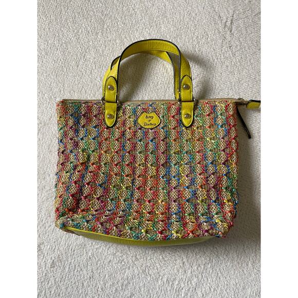VTG Juicy Couture Summer Small Tote Straw Woven Gold Y2K Coastal Hawaii - Picture 3 of 16